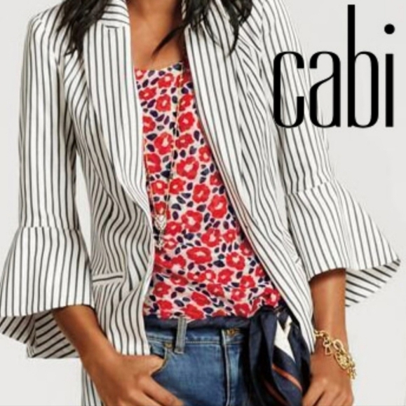 CAbi Flipside Floral Blouse Red Poppy Print 5356 Women's Small S Lightweight EUC - Picture 3 of 10